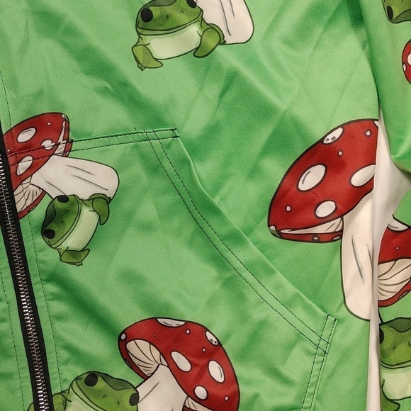 Frog and mushroom women's hoodie size 3X - Picture 3 of 10